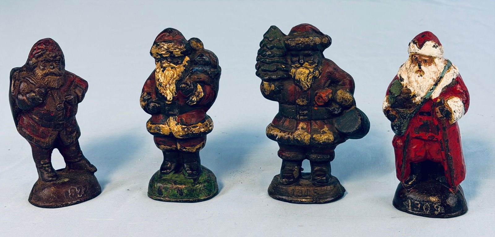 Lot 4 Heavy Cast Metal Santa Claus Figures (1 of 7)