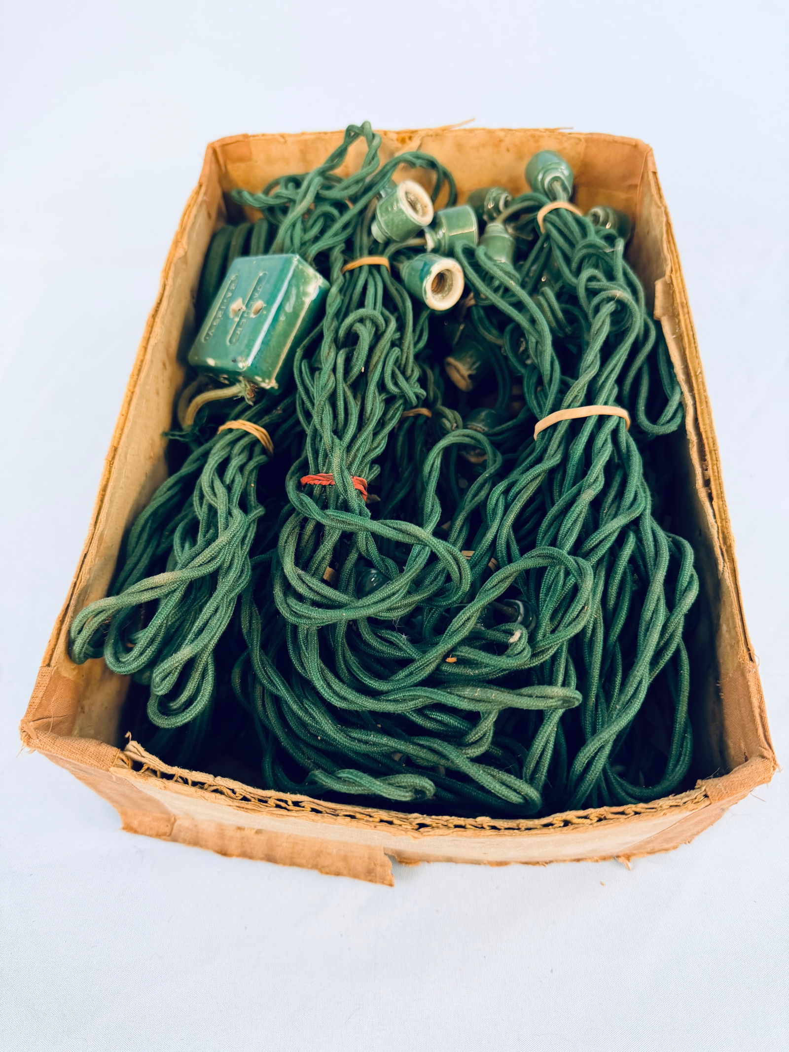 Early Porcelain Socket Christmas Bulb Lighting Strings In Box (1 of 5)