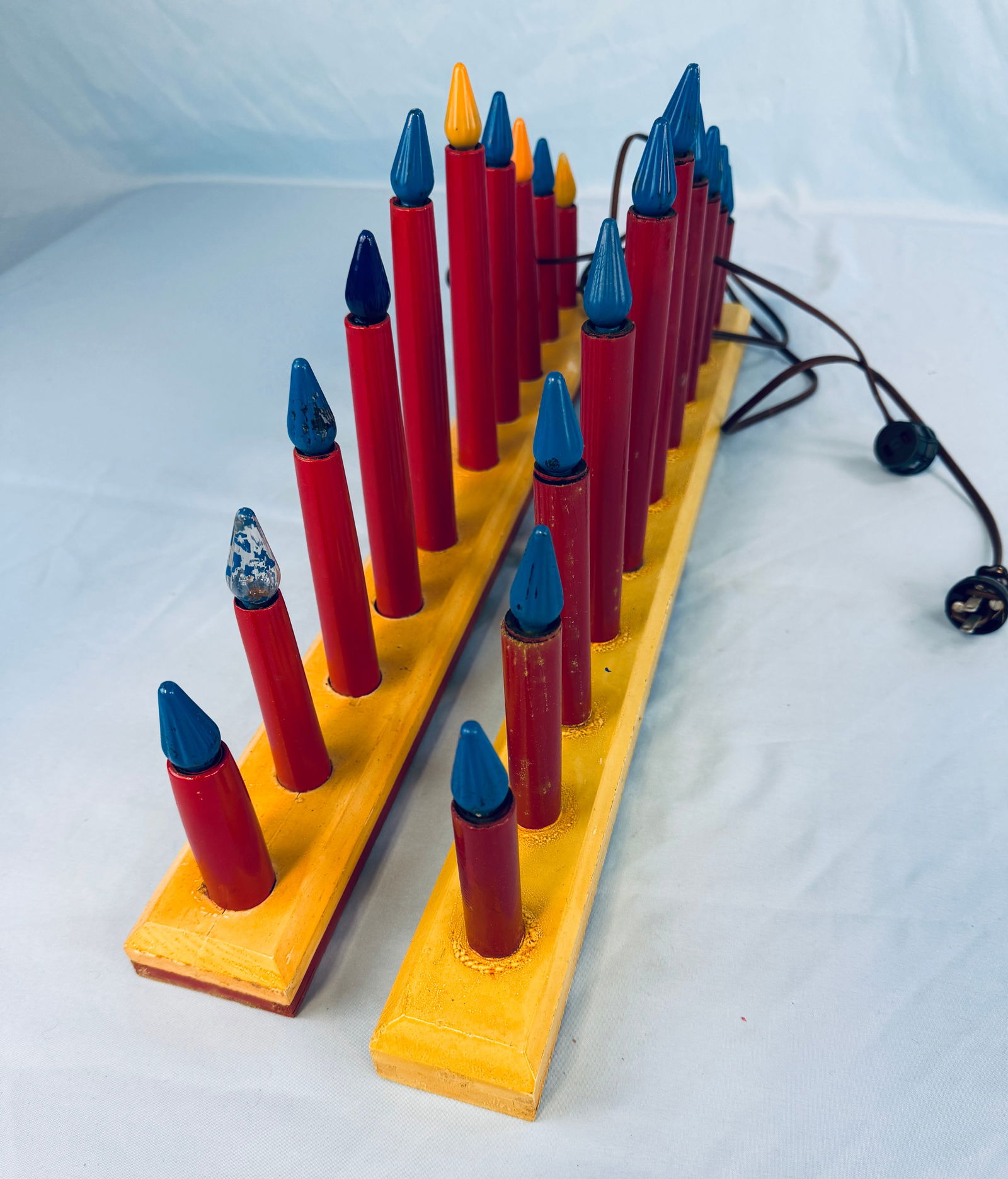 Lot 2 Vintage Wooden Based Christmas Window Decorations (1 of 4)