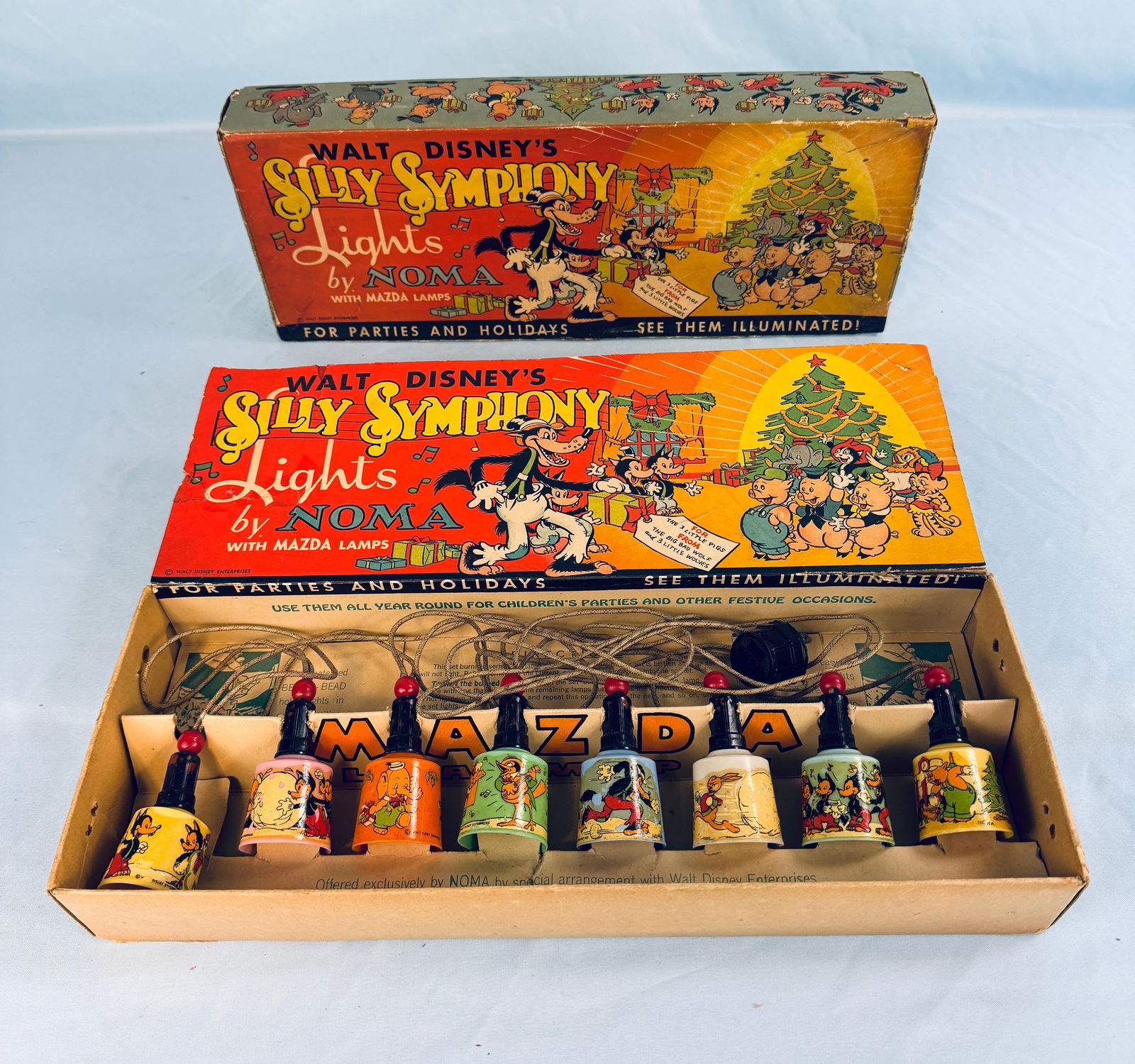 1930's Walt Disney Enterprises Silly Symphony Light Set w Box (1 of 5)
