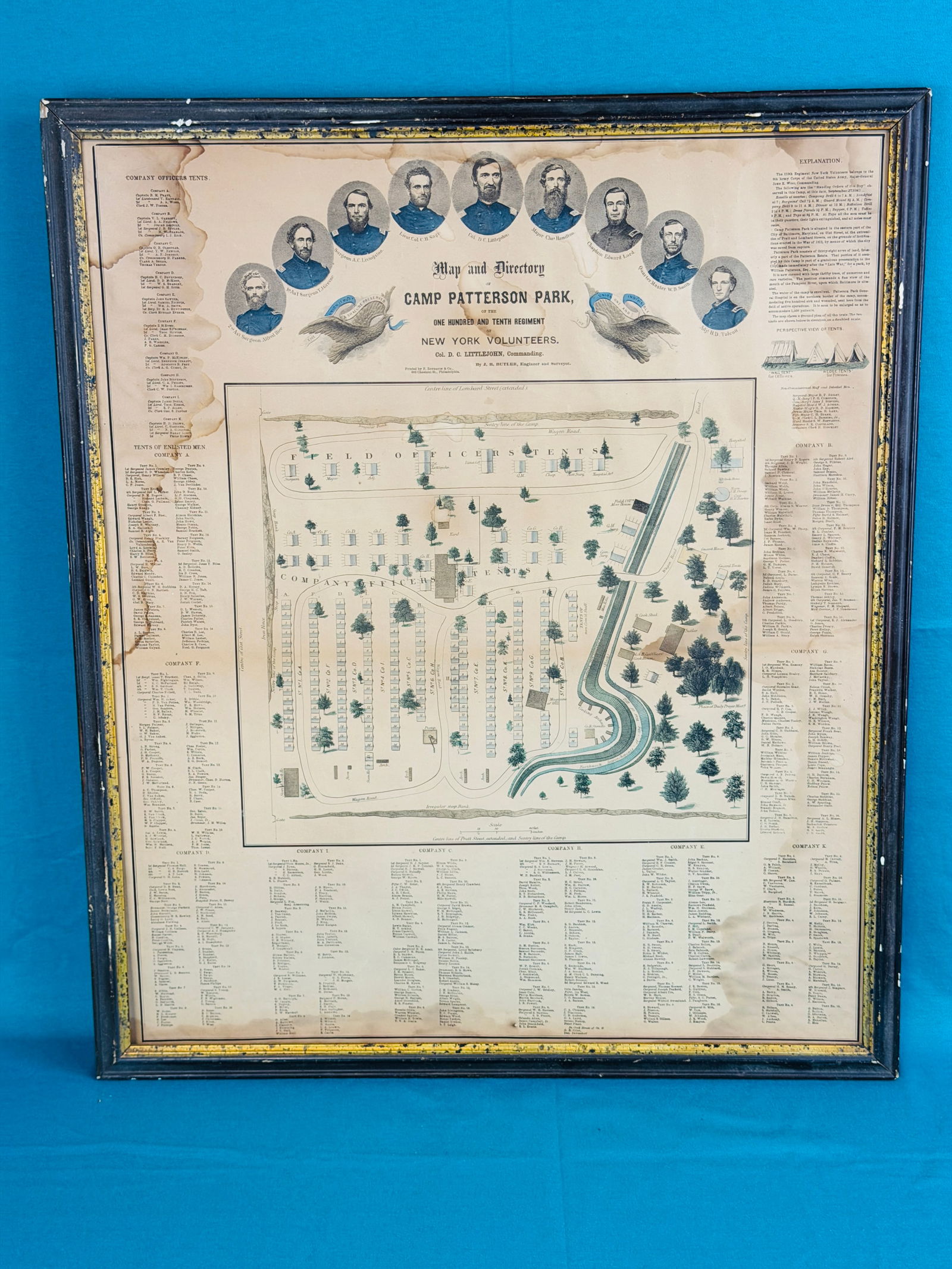 Civil War Print Camp Patterson Park 110th Reg (1 of 7)