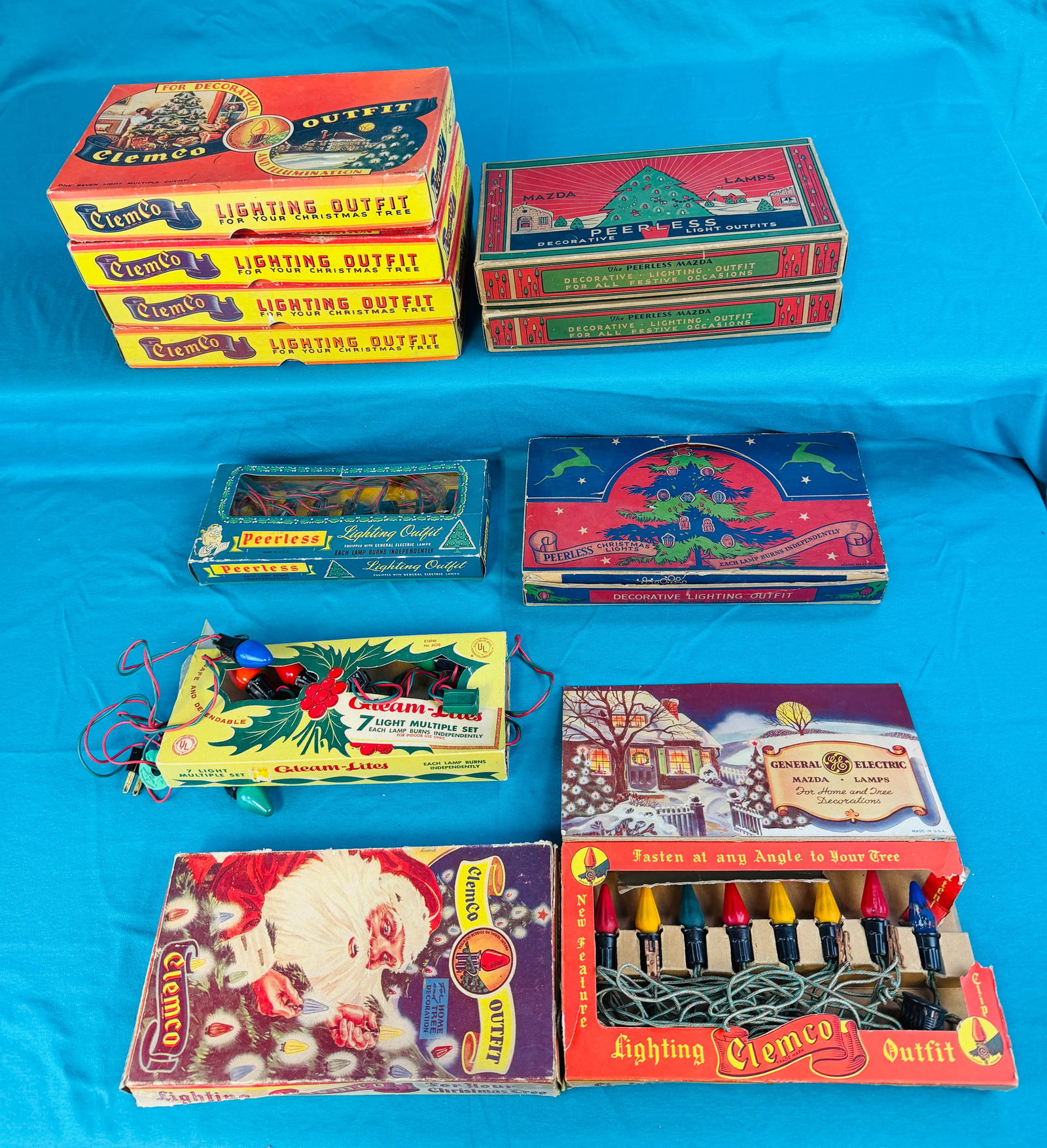 Lot 11 Vintage Boxed Christmas Tree Light Sets (1 of 8)