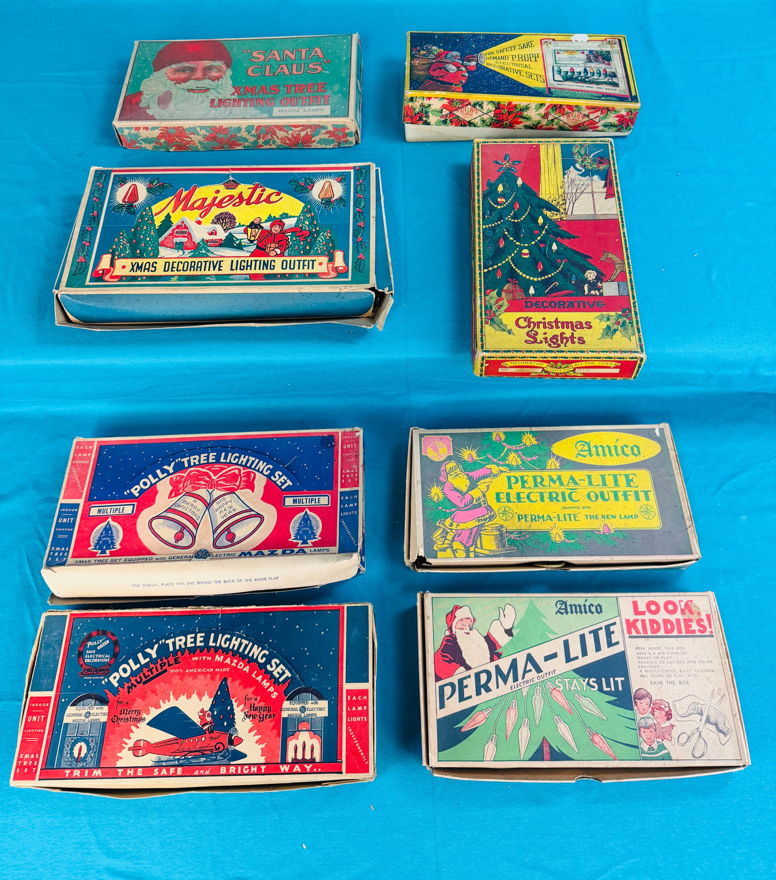 Lot 8 Vintage Boxed Christmas Tree Light Sets (1 of 8)