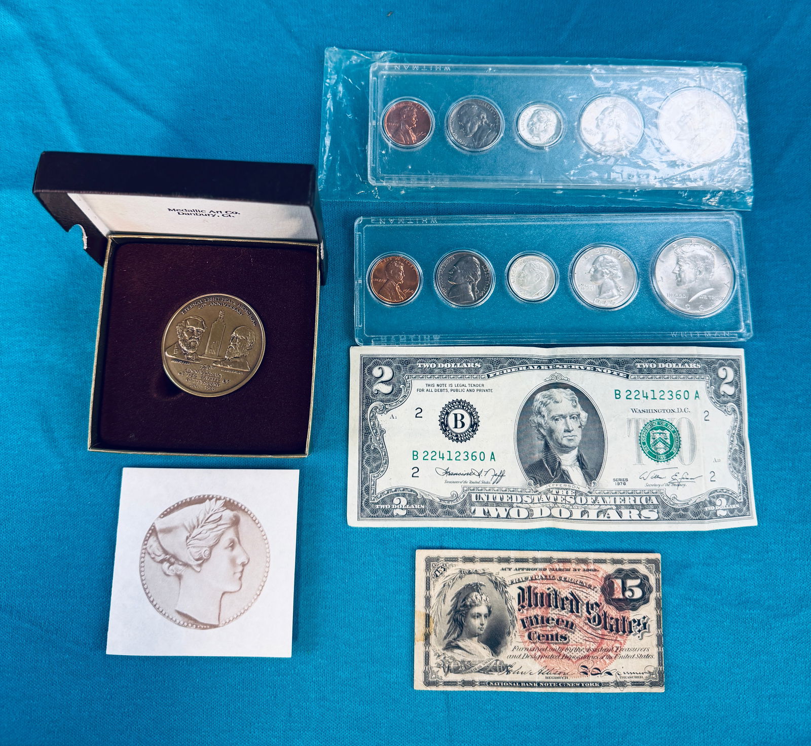 Currency Lot : 1964 Proof Set & Fractional Currency etc (1 of 6)