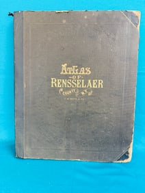 1876 Atlas Of Rensselaer County w Hand Colored Maps
