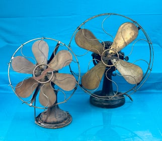 Lot 2 Early Westinghouse Electric Table Fans