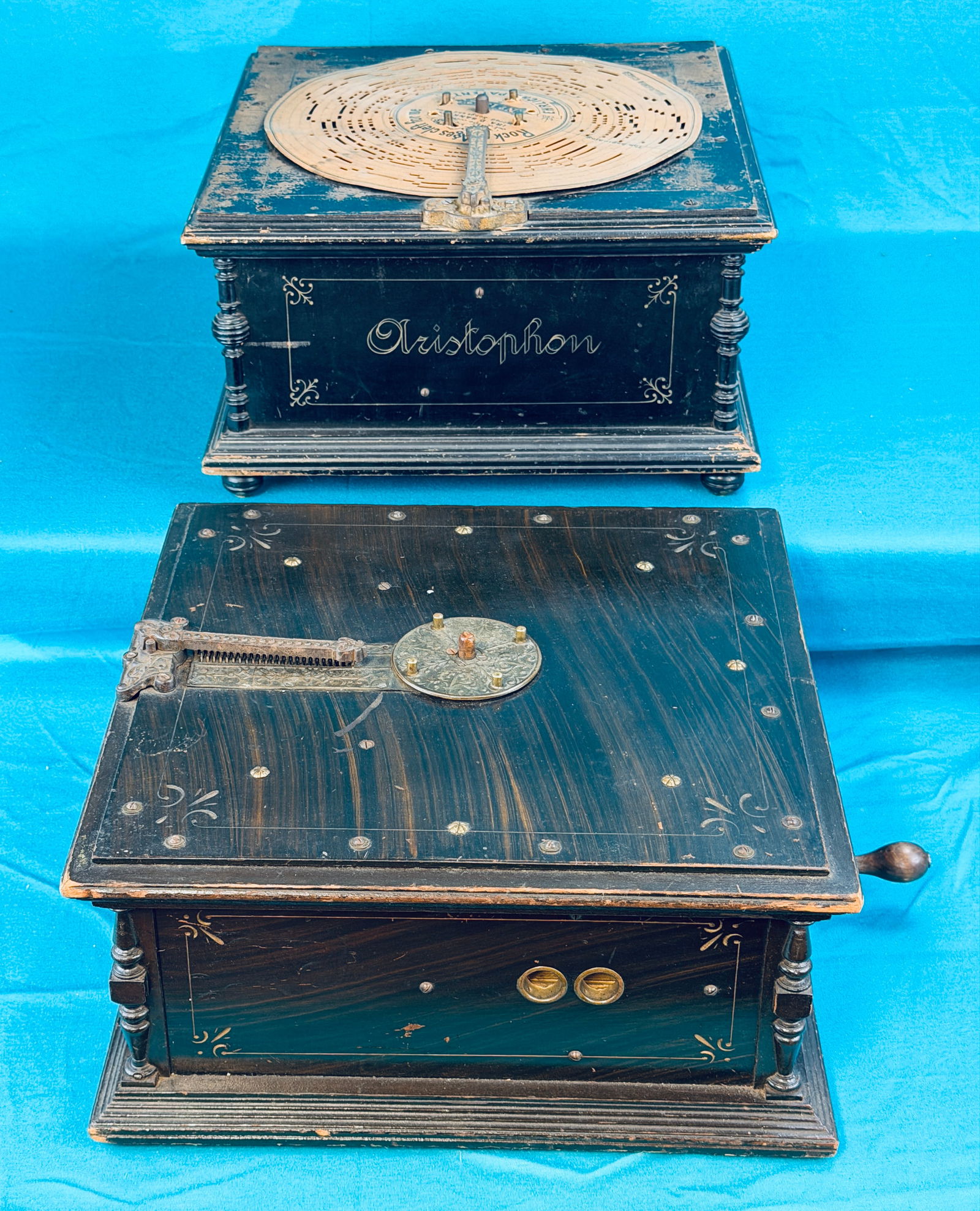 Lot 2 Antique German Hand Crank Organettes (1 of 11)