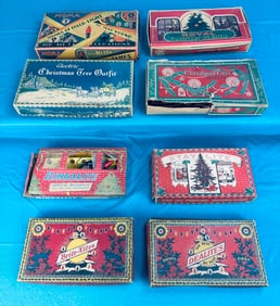 Lot 8 Vintage Boxed Christmas Electric Light Sets