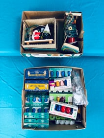 Lot Christmas Light Bulbs & Vintage Boxed Decorations
