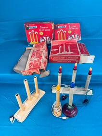 Lot Vintage Hard Plastic Christmas Chandeliers