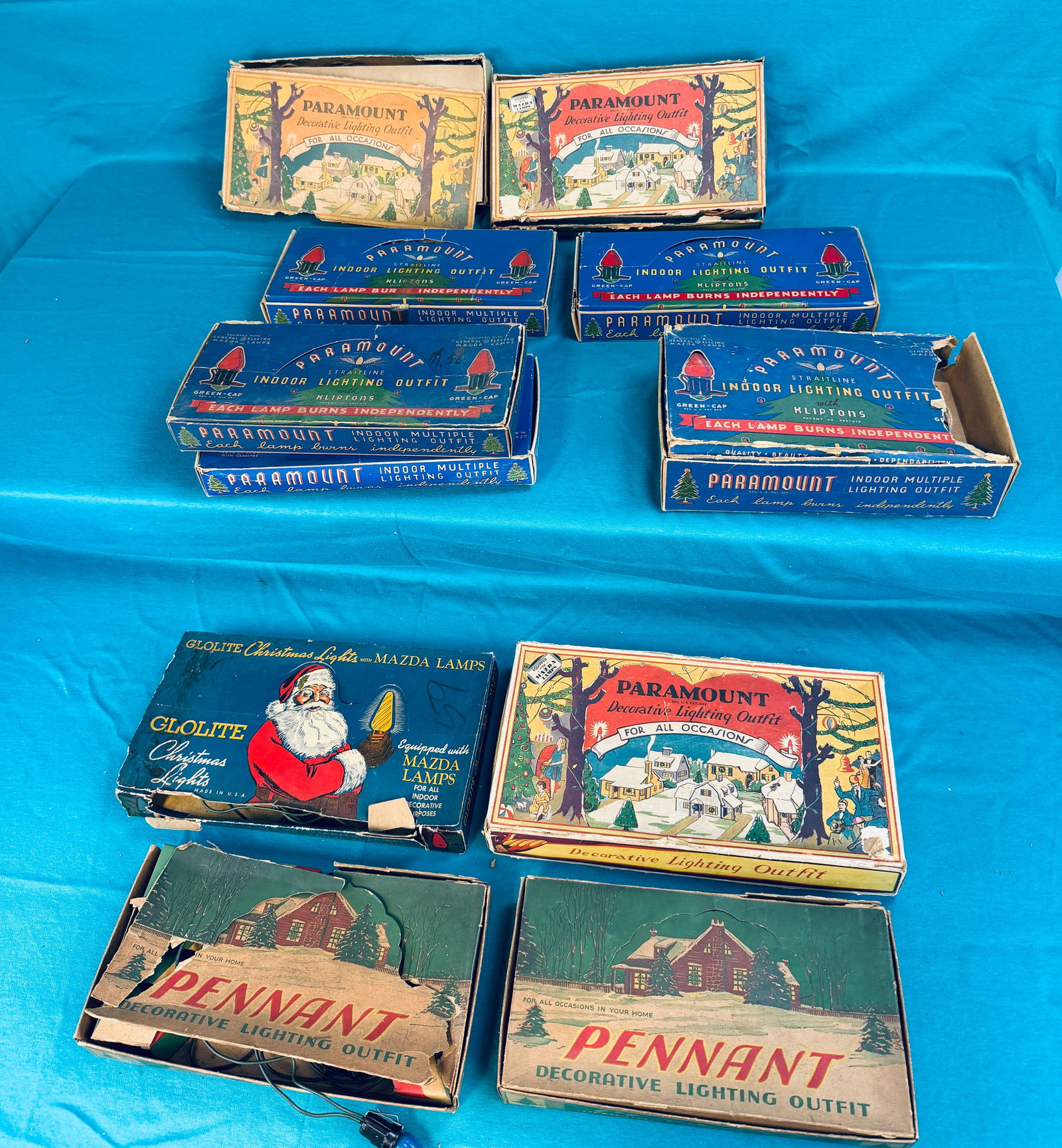Lot 11 Vintage Christmas Light Sets In Boxes (1 of 3)