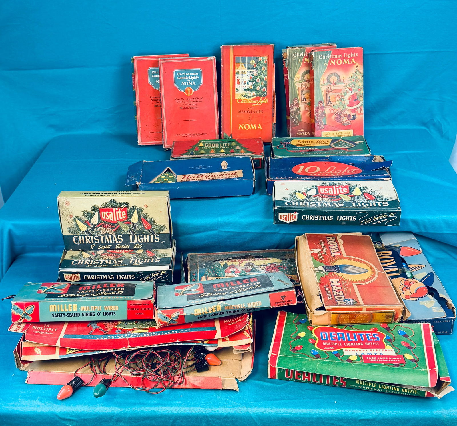 Lot 21 Vintage Christmas Electric Light Sets In Boxes (1 of 3)