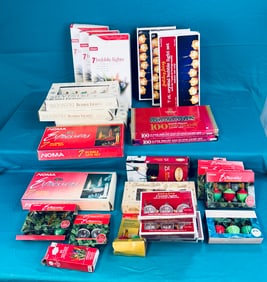 Large Lot Modern Christmas Lights Including Modern Bubble Lights Etc