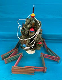 Vintage Glolite Corp Bubble Light Christmas Tree w Box