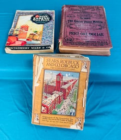 Lot 3 Early 20th C Catalogs Sears, Roebuck & Co & Montgomery Ward & Co