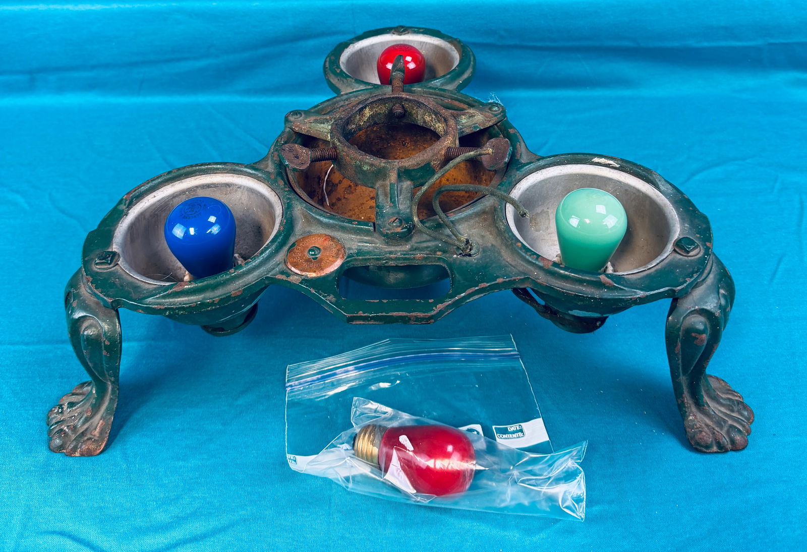 Vintage Three Leg Lighted Christmas Tree Stand (1 of 3)