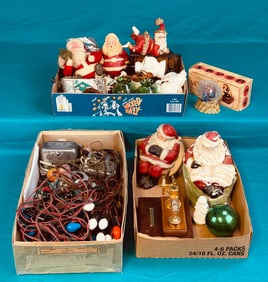 Large Lot Misc Items Christmas Etc