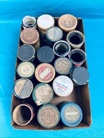 Lot of antique cylinder records many of which are in their original cardboard boxes