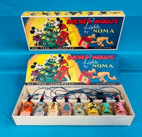Vintage Walt Disney Mickey Mouse Christmas Lights By Noma