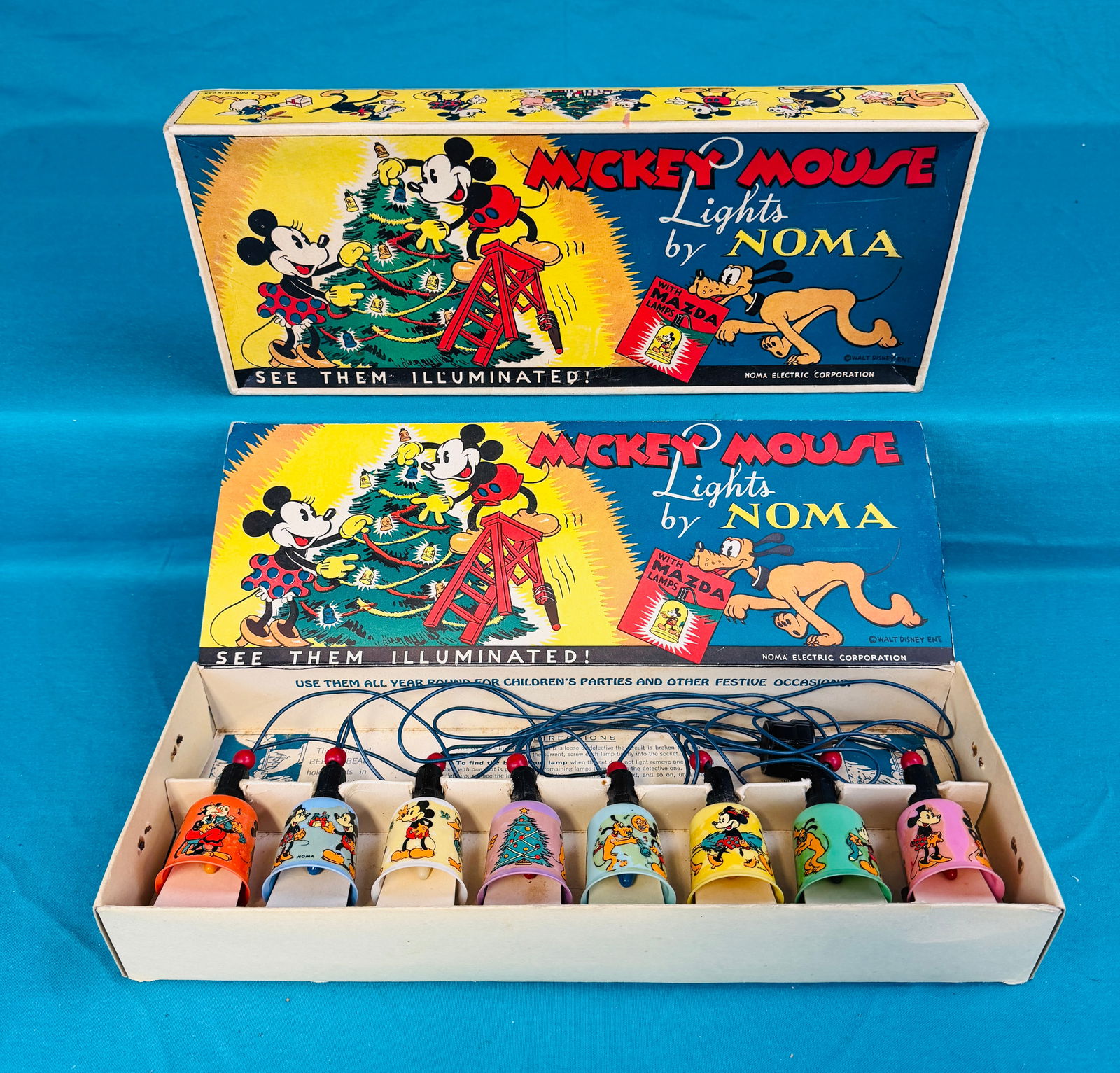 Vintage Walt Disney Mickey Mouse Christmas Lights By Noma (1 of 6)