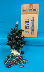 Vintage Paramount Light Up Christmas Tree In Box