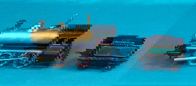 Antique Gebruder Bing Live Steam Locomotive & Tender 0=35