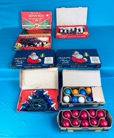 Lot 8 Christmas Electric Light Sets In Boxes