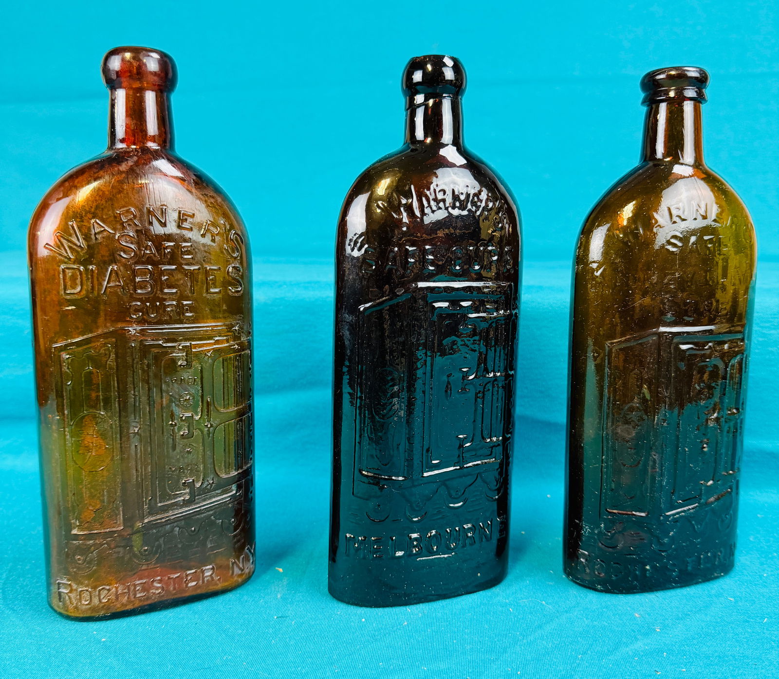 Lot 3 Warner's Safe Cure Bottles (1 of 7)