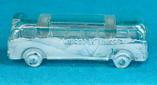 Victory Lines Bus Candy Container w Original Paint