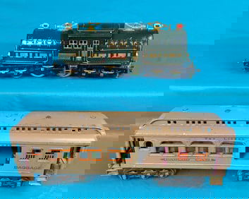Lionel No 381E Bild-A-Loco & 419 Baggage / Parlor Car
