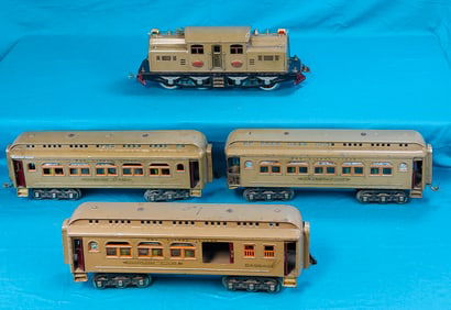 Pre-War Lionel No 402E Locomotive w Parlor & Observation Cars