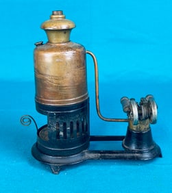 Antique Toy Cast Iron & Brass Steam Engine