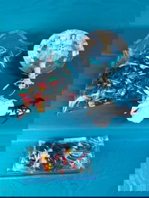 Lot Vintage Christmas Bubble Lights, Tree Toppers Etc