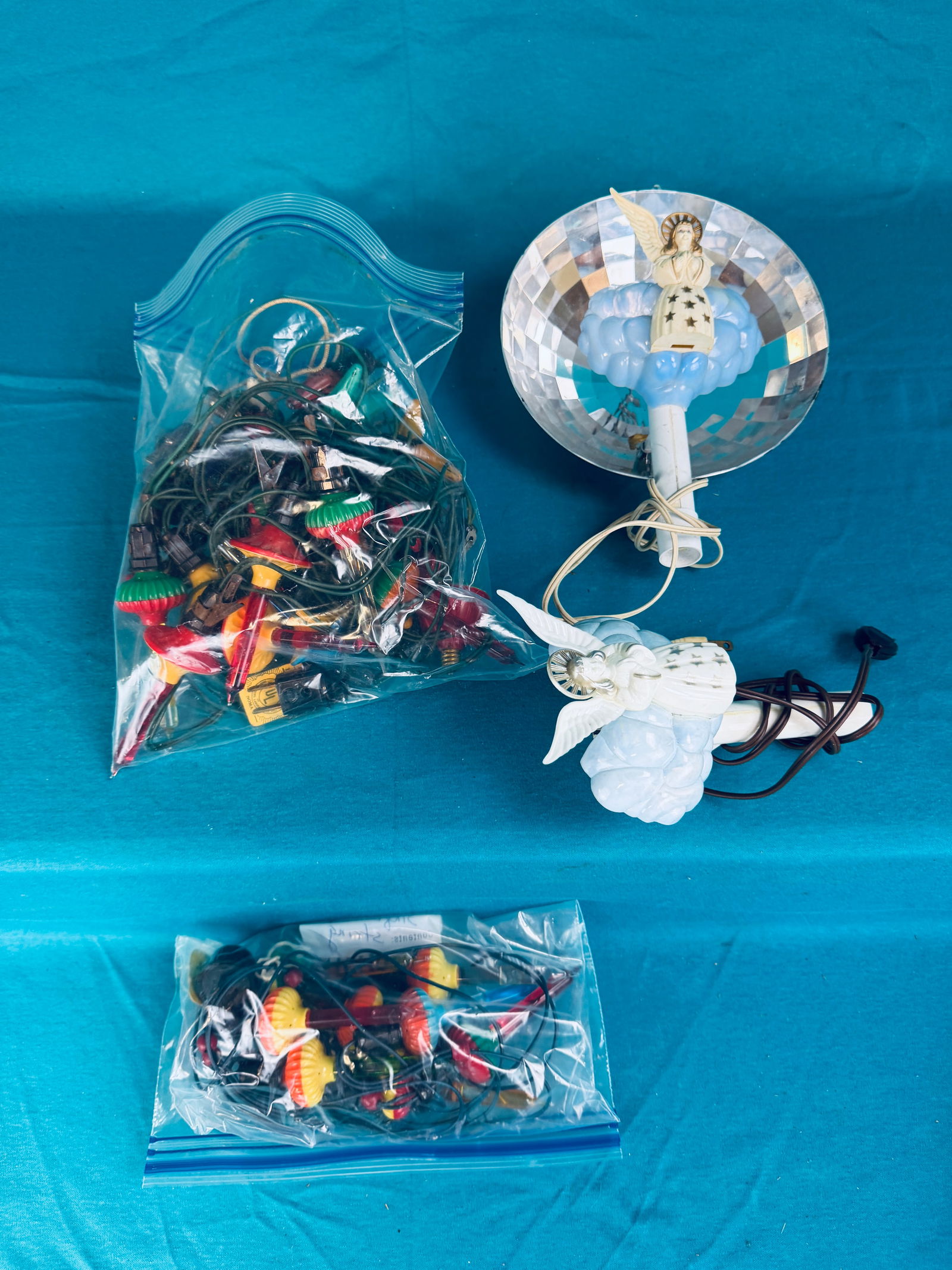 Lot Vintage Christmas Bubble Lights, Tree Toppers Etc (1 of 3)