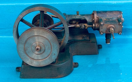 Small Antique Horizontal Steam Engine