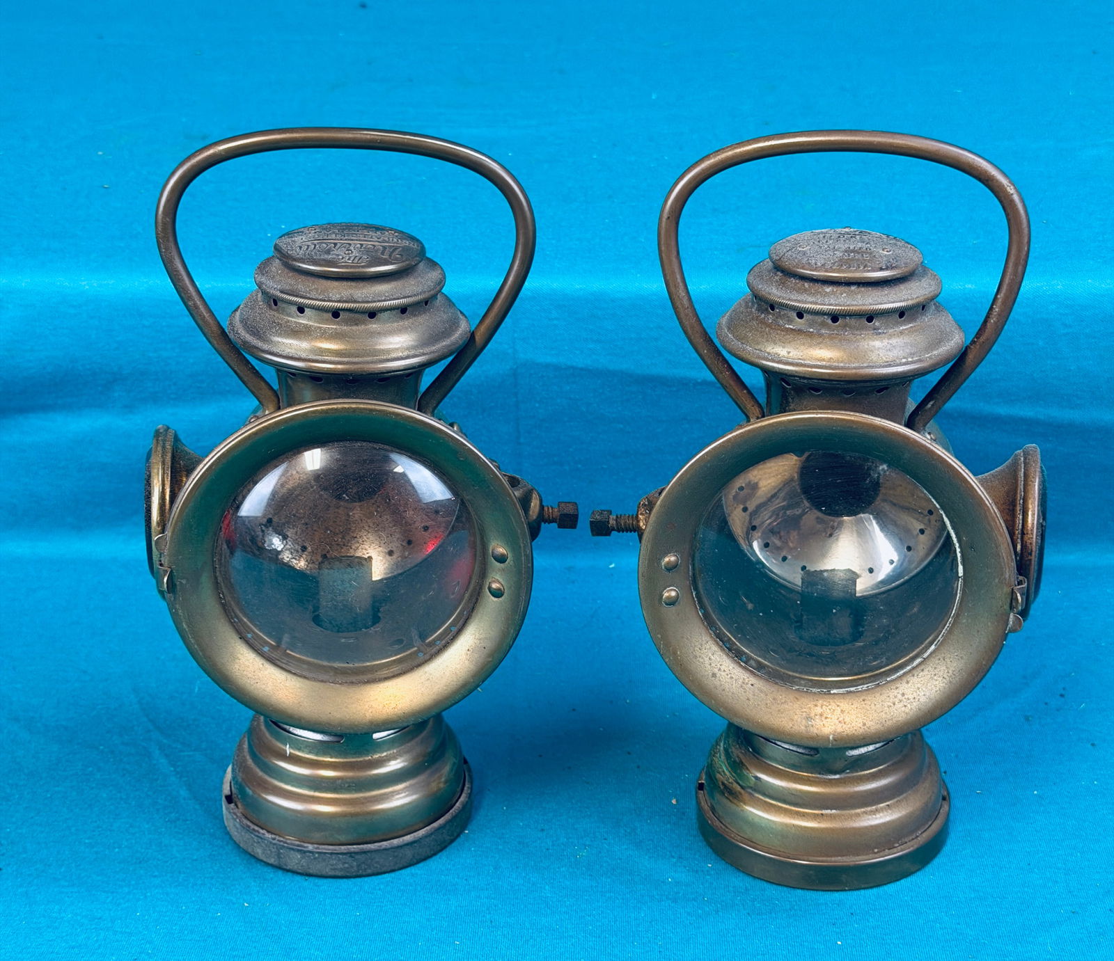 Matched Pair (Left & Right) Neverout Insulated Safety Lamps (1 of 8)