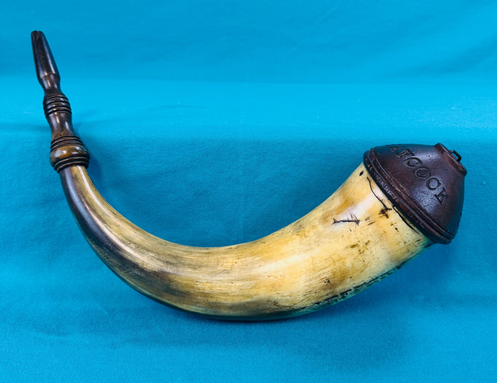 Antique Large Powder Horn Of C. Haycock (1 of 12)