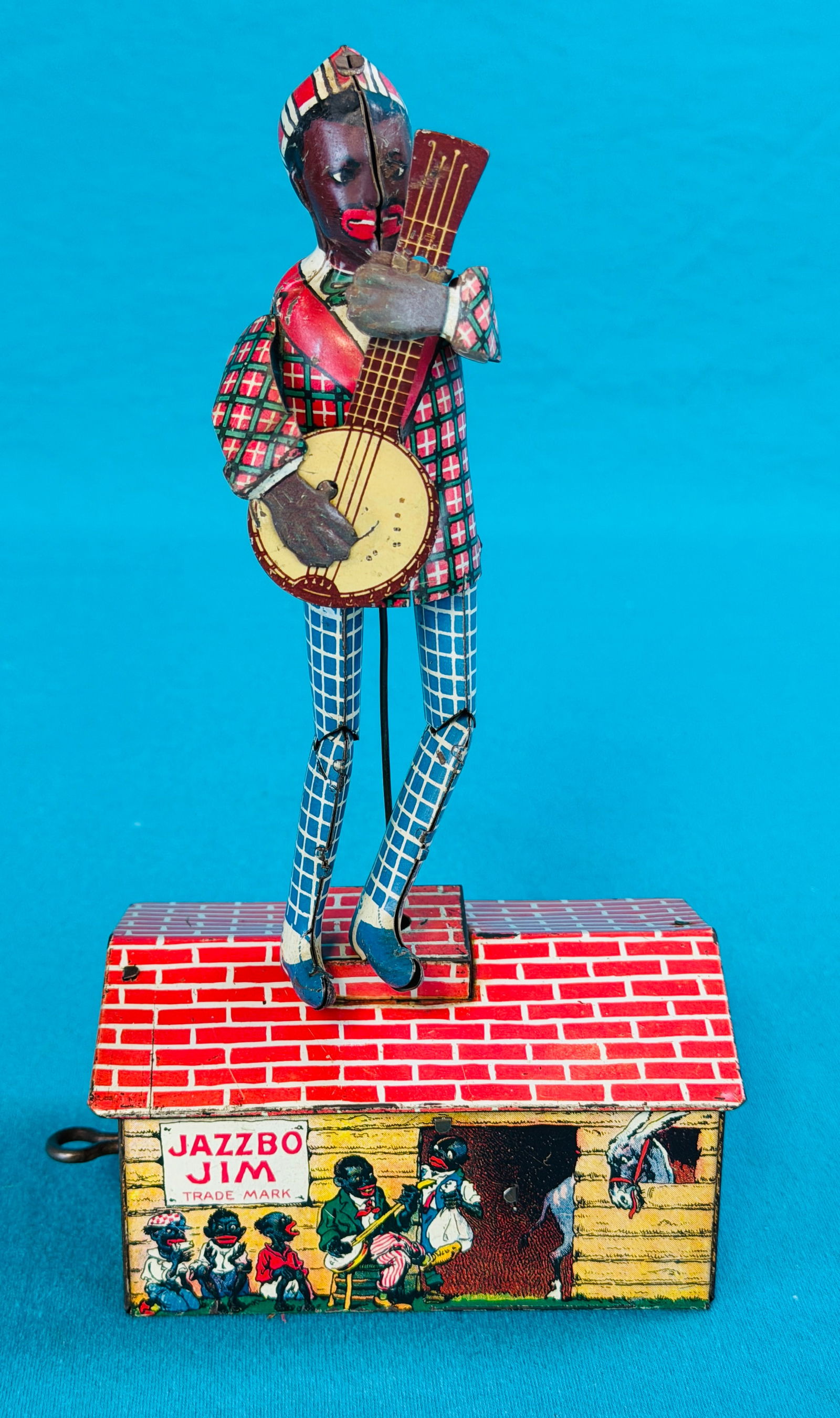 Art Jazzbo Jim Lithographed Tin Wind Up Toy (1 of 6)
