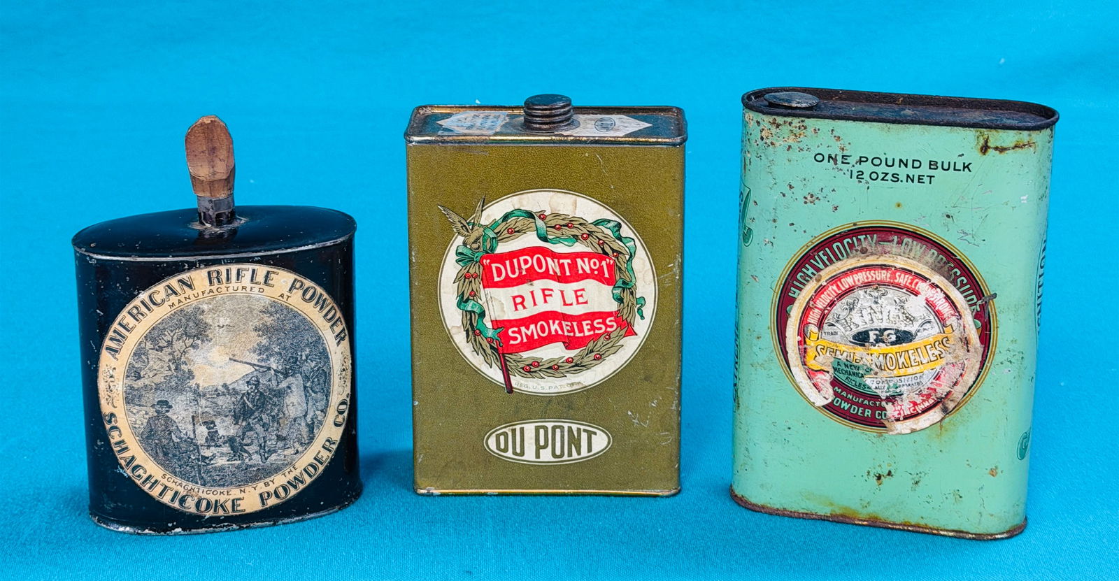 3 Antique Powder Tins w Schaghticoke Powder Co (1 of 14)