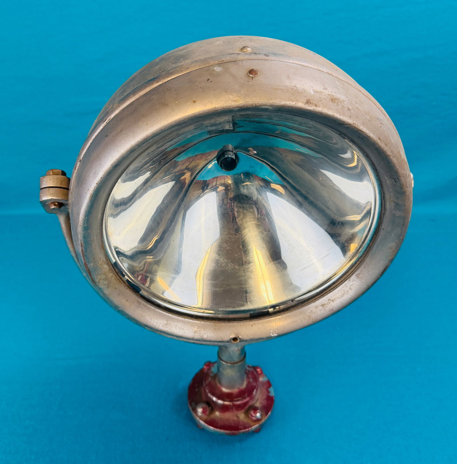 Vintage Nickel Plated Brass Dietz Searchlight (1 of 5)