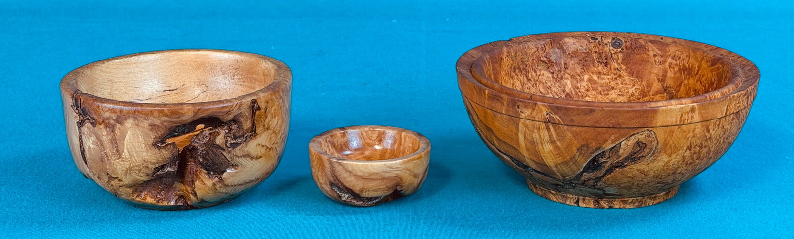 Lot 3 Turned Exotic Wood Bowls (1 of 11)