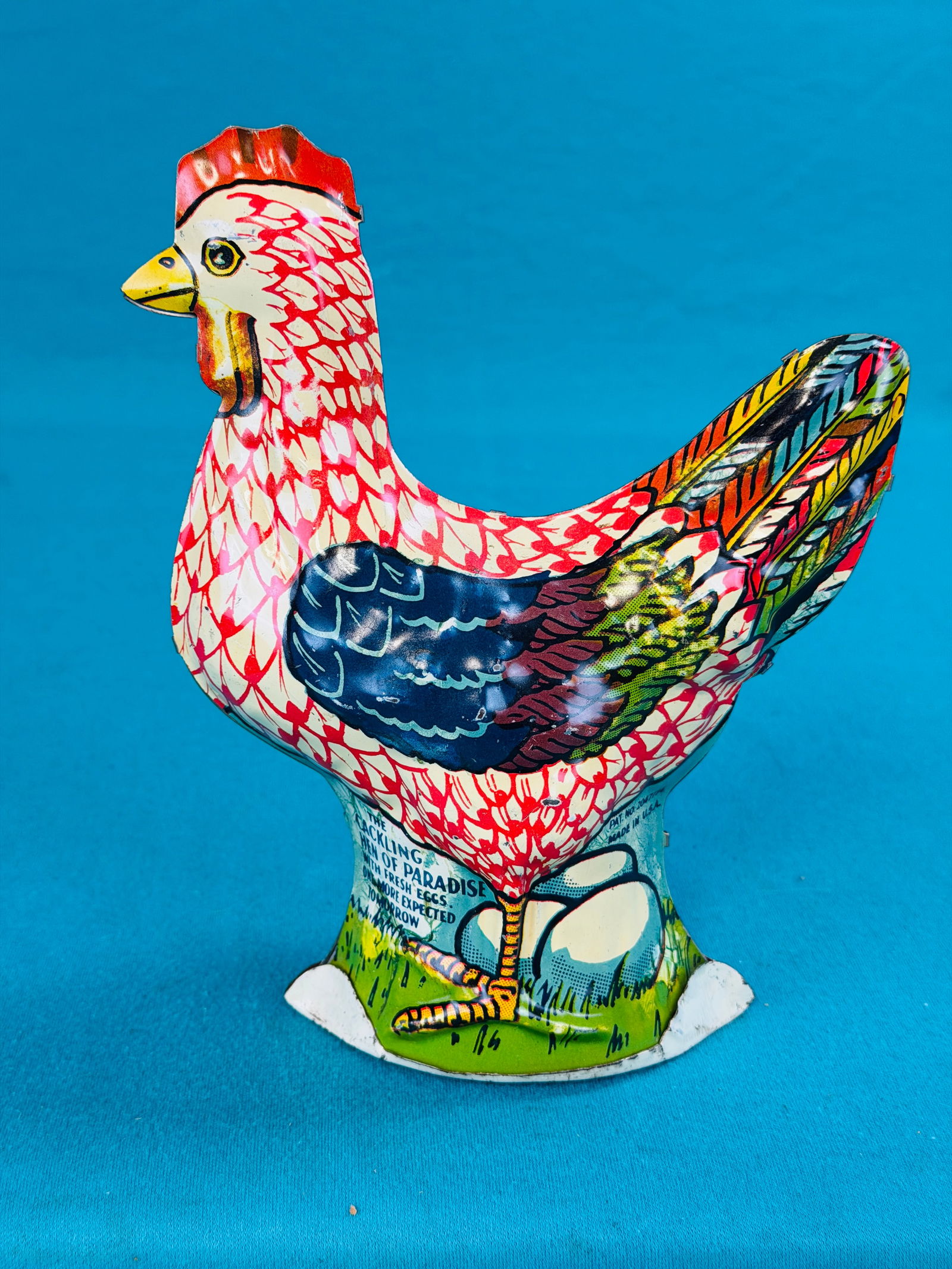 The Cackling Hen of Paradise Lithograph Tin Toy (1 of 8)