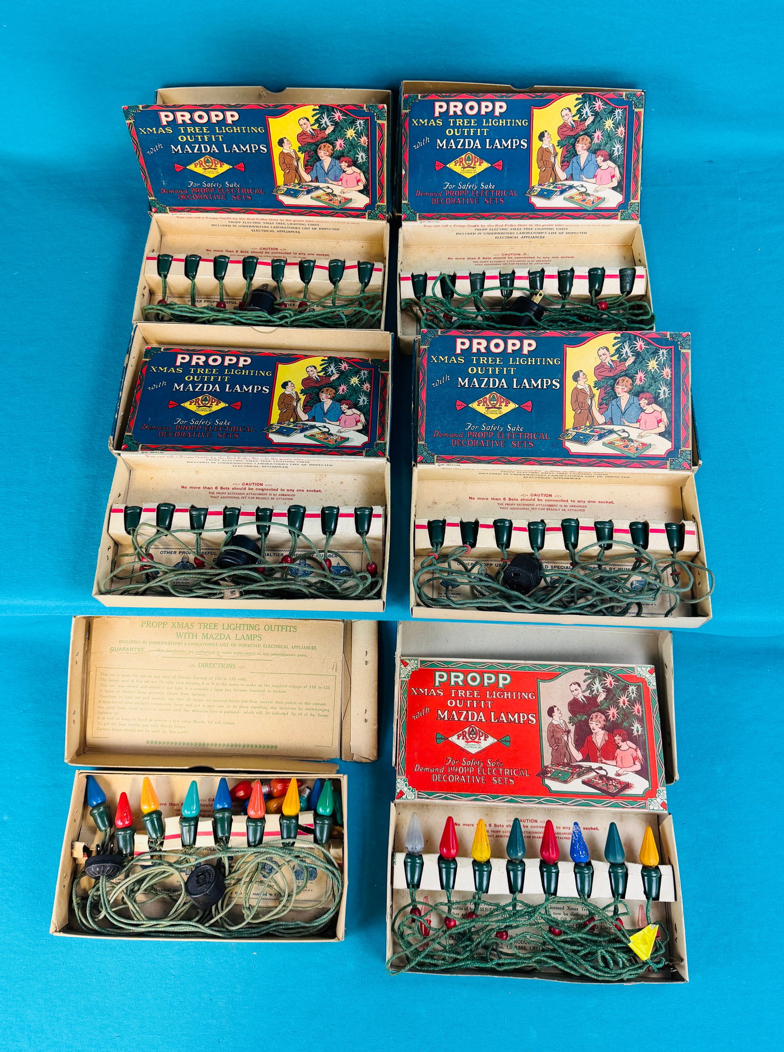 Lot 6 Boxed Sets PROPP Christmas Tree Lamps (1 of 4)