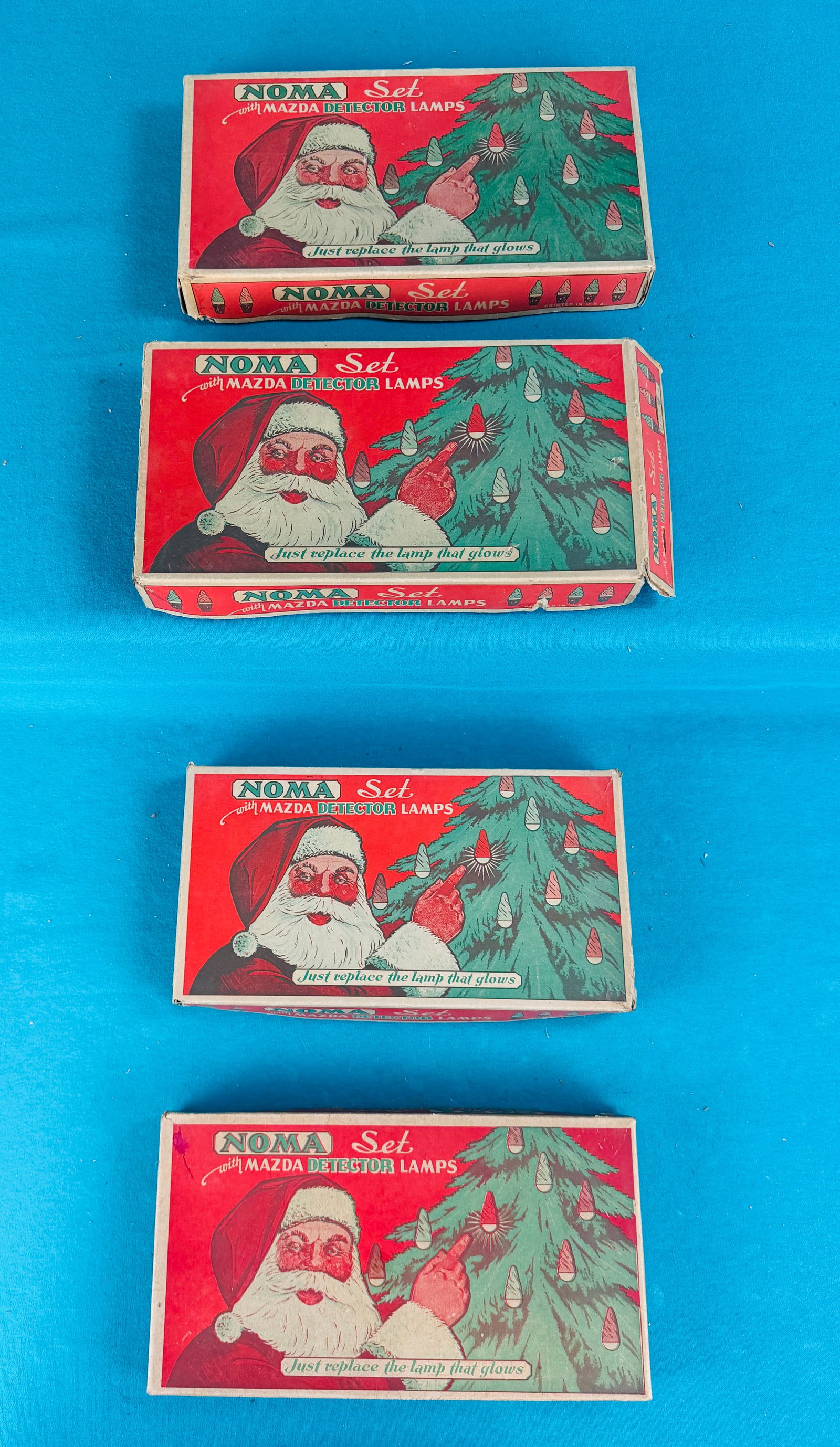 Lot 4 Boxed Sets Noma Christmas Tree Lamps (1 of 3)