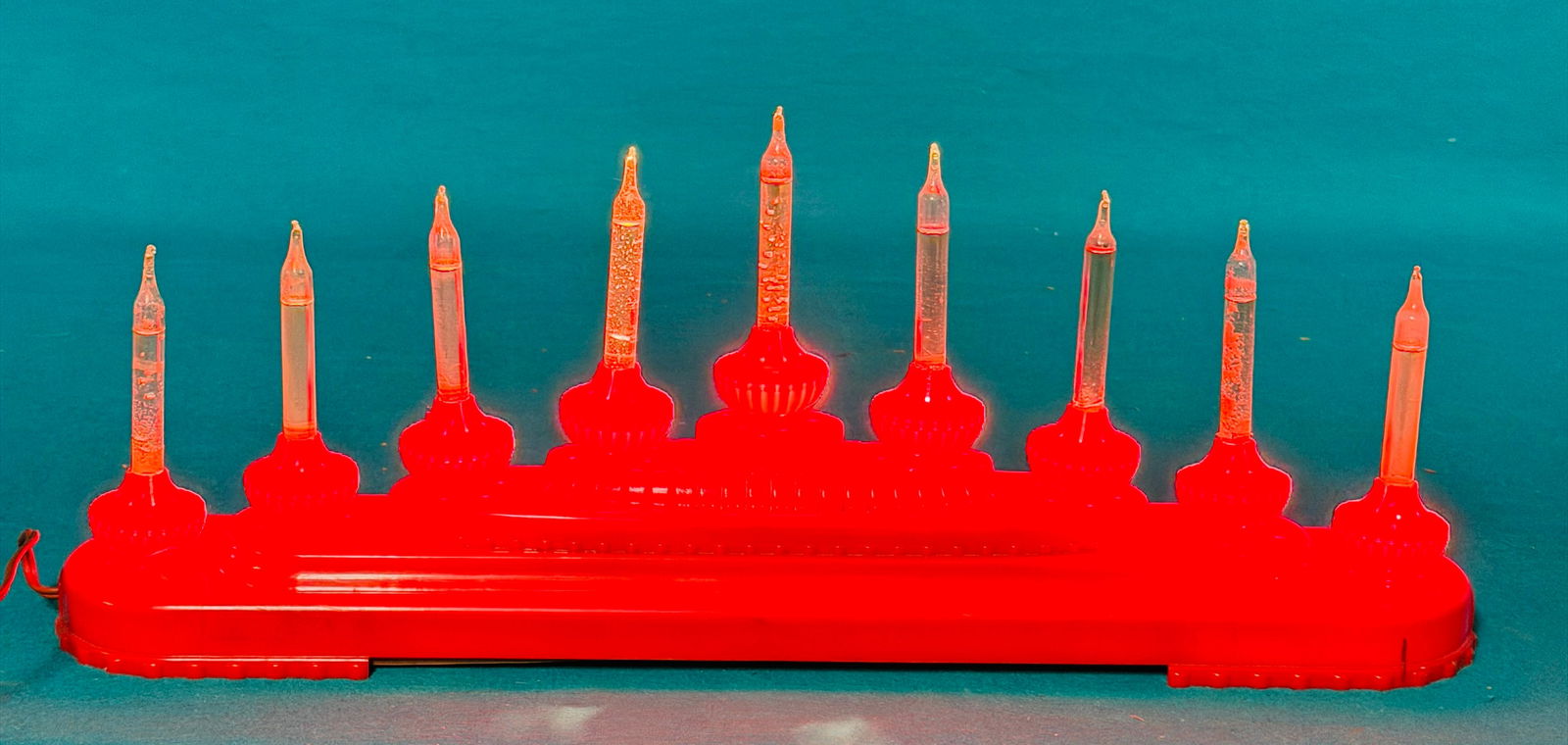 Vintage Red Plastic Royal Bubbling Candelite (1 of 5)