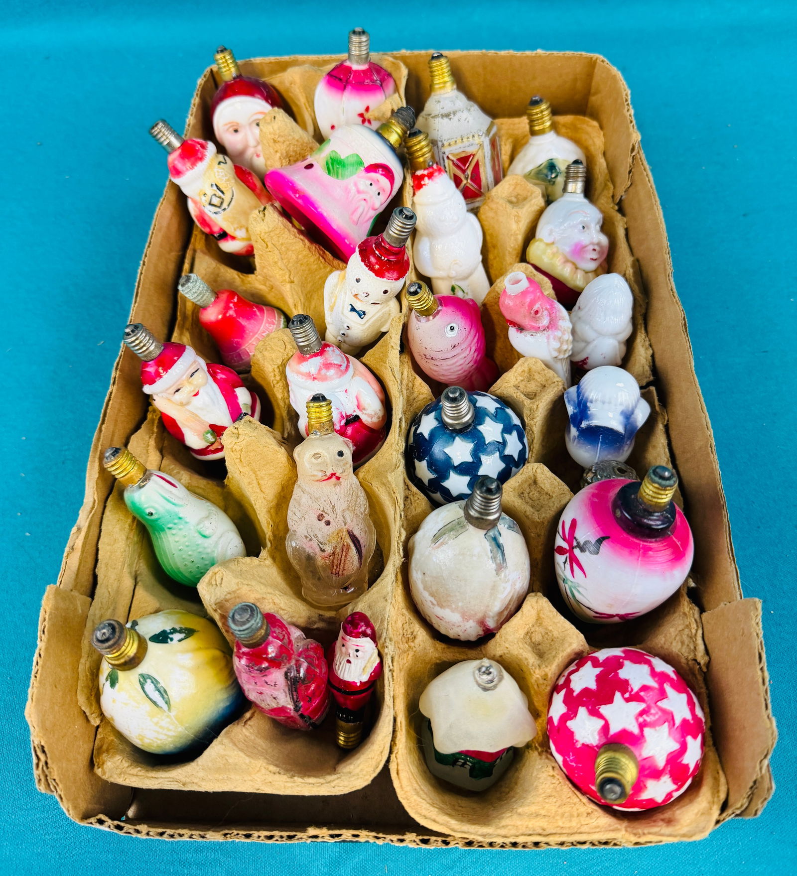 Lot Vintage Figural Christmas Light Bulbs (1 of 5)