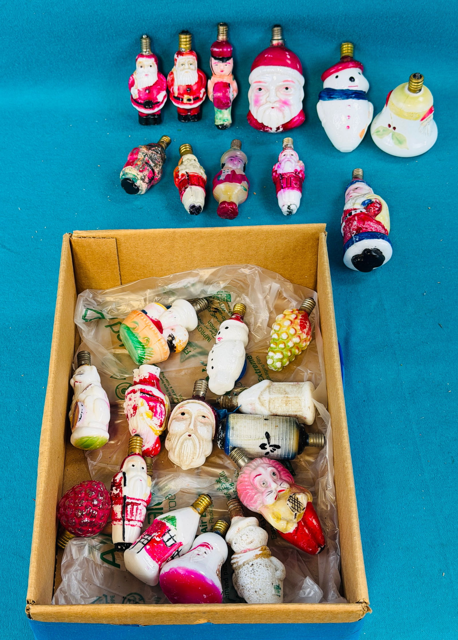 Lot Vintage Figural Christmas Light Bulbs (1 of 3)