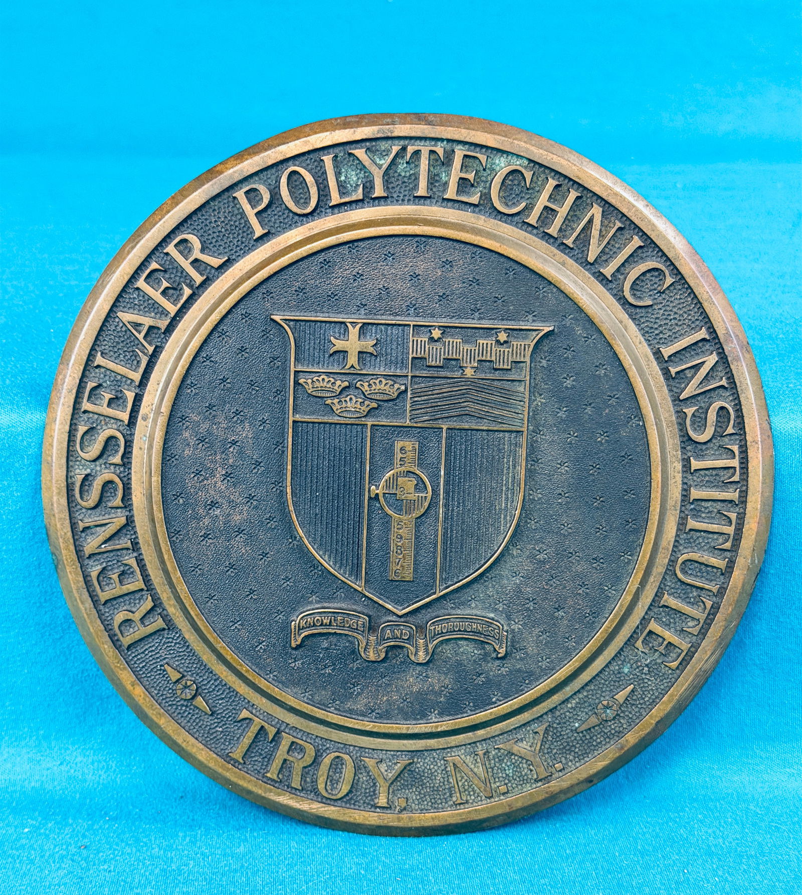 Rensselaer Polytechnic Institute Bronze Plaque (1 of 3)