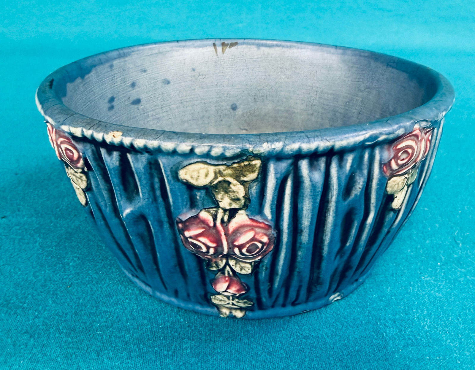 Weller Blue Drapery Low Bowl (1 of 8)