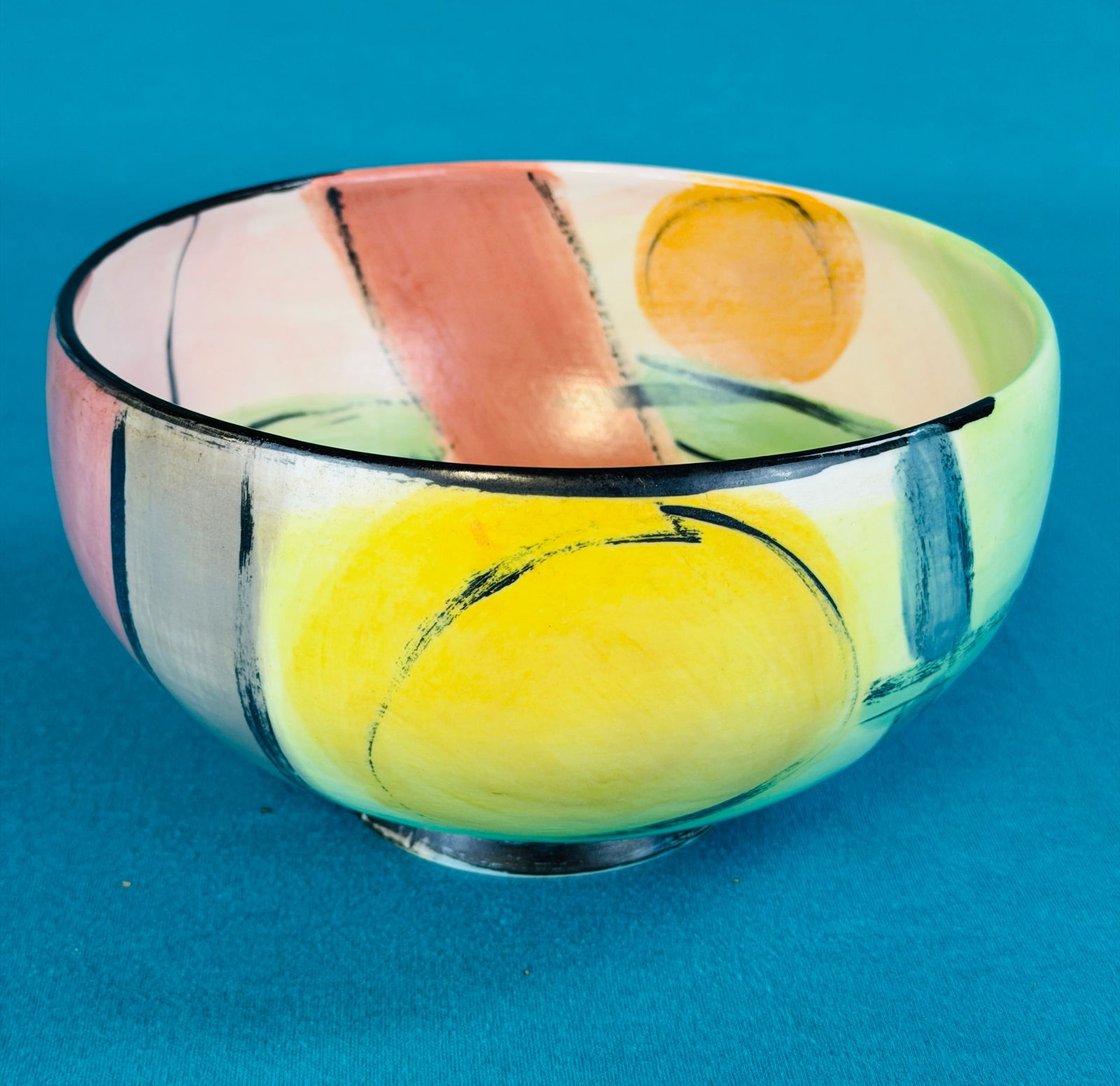 Art Pottery Bowl Signed Crowell (1 of 6)